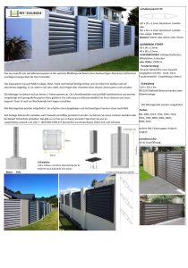 Produktdatenblatt my-zaun24.com Alu-Lamellenzaun nach Maß - Onlinekonfigurator Aluzaun